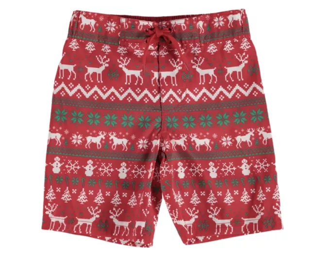 Toddler Christmas Boardshorts Sz 4 Swim Shorts Reindeer Snowman