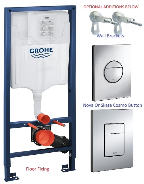 GROHE RAPID SL 3in1 Wall Hung WC Toilet Concealed Cistern Frame Dual 