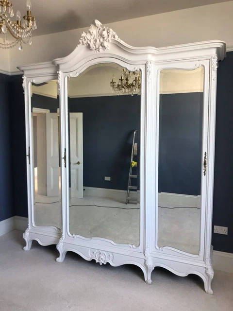 Stunning Antique Three Door French Armoire Wardrobe