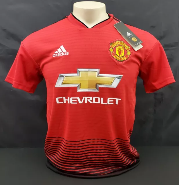 Adidas Manchester United Home Jersey, Red/Black, Size L