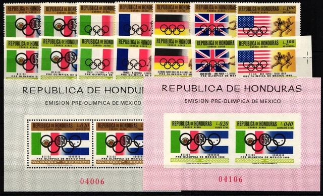 Honduras gutes Lot postfrisch ** MNH, Olympia #ZK652