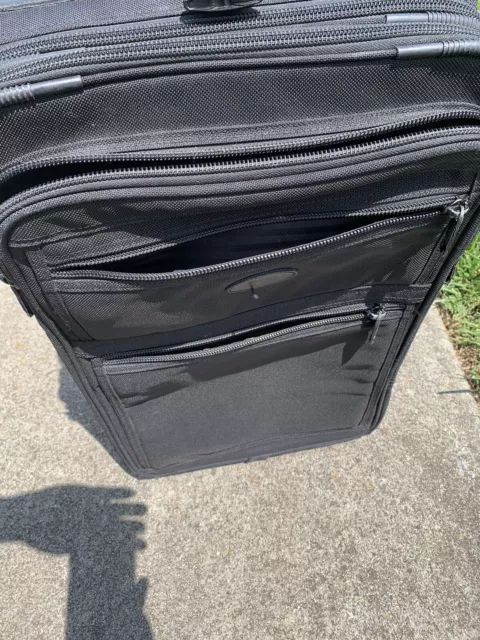 Kirkland Signature 22” Upright Expandable Wheeled CarryOn Suitcase Black Cordura