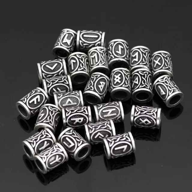 Viking Rune Bead, Beads Hair Braid Beard Dreadlock Beads Knife, Jewelry Diy