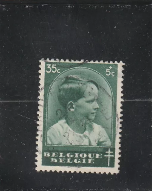 L6181 BELGIQUE timbre Y&T N° 440 de 1936 " Effigie Prince Baudouin  " Oblitéré