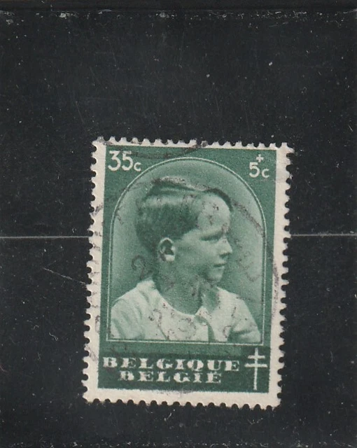 L6181 BELGIQUE timbre Y&T N° 440 de 1936 " Effigie Prince Baudouin  " Oblitéré