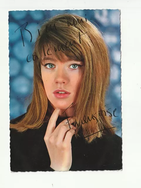 FRANCOISE HARDY carte postale ANDRE N° 788 DEDICACE IMPRIMEE - BORDS DENTELES