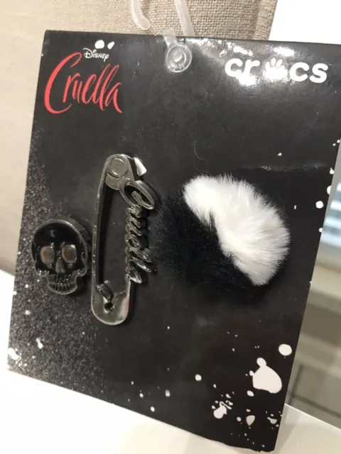 Disney Cruella Elevated 3 Pack CROCS Jibbitz Shoe Charms - Rare Limited Edition