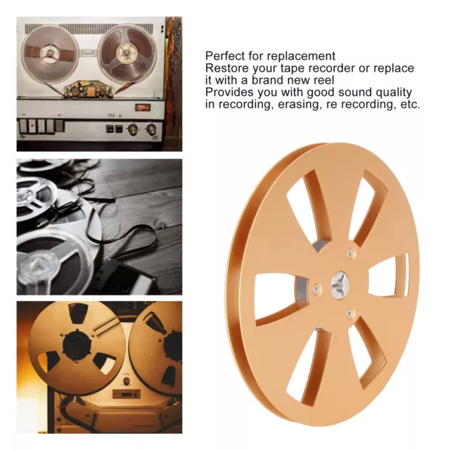 1/4 7 Inch Empty Reel 6 Hole Aluminum Alloy Open Reel Sound Tape Empty Reel FBM