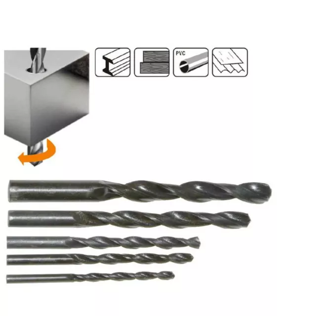 Punte per trapano set 5 pezzi Ø 4 5 6 8 10 mm frese punta per metallo