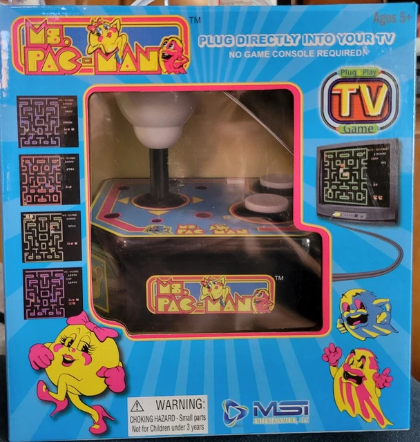 VINTAGE MS. PACMAN Plug & Play Retro TV Arcade Game Namco Bandai New