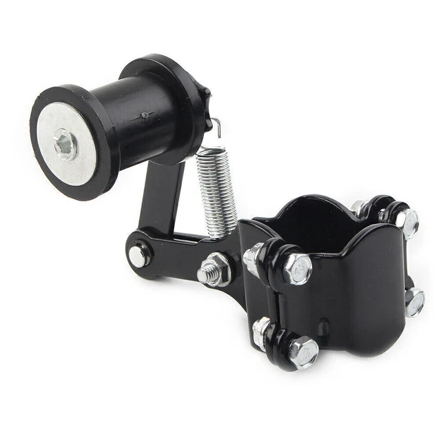 Motorcycle Black Aluminum Adjuster Chain Tensioner Bolt On Roller For Chopper