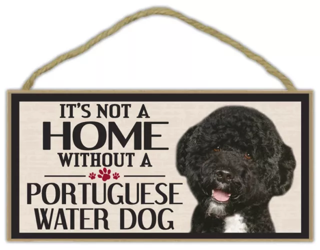 Wood Sign: It's Not A Home Without A PORTUGUESE WATER DOG Dogs, Gifts