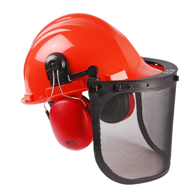 CHAINSAW SAFETY HELMET, Mesh Visor And Ear Muffs Suitable For Husqvarna
