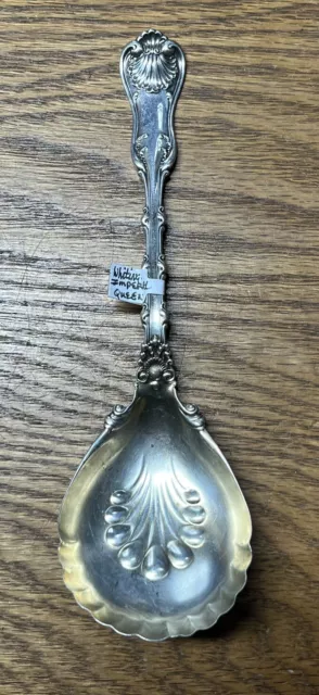 Imperial Queen by Whiting 1893 Sterling Serving/ Preserve Spoon No Monogram