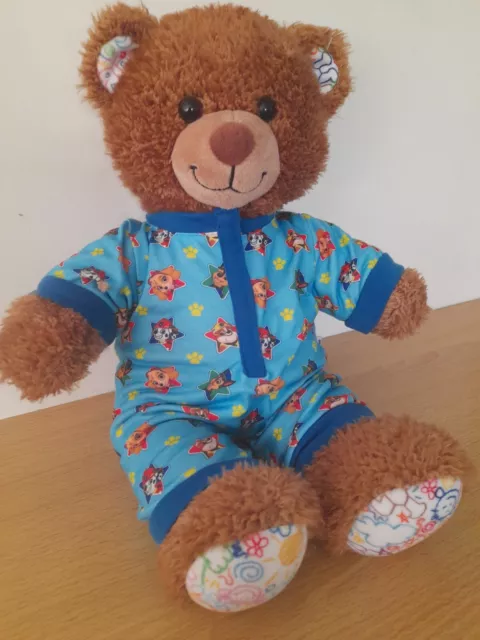 Build A Bear Hearts And Hugs Doodle  Teddy With Paw Patrol Outfit