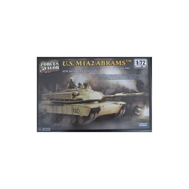 Maquette Char M1A2 Abrams US 1:72 - Forces Of Valor - Kit Non Assemblé, échelle 1/72, à Partir De 14 Ans