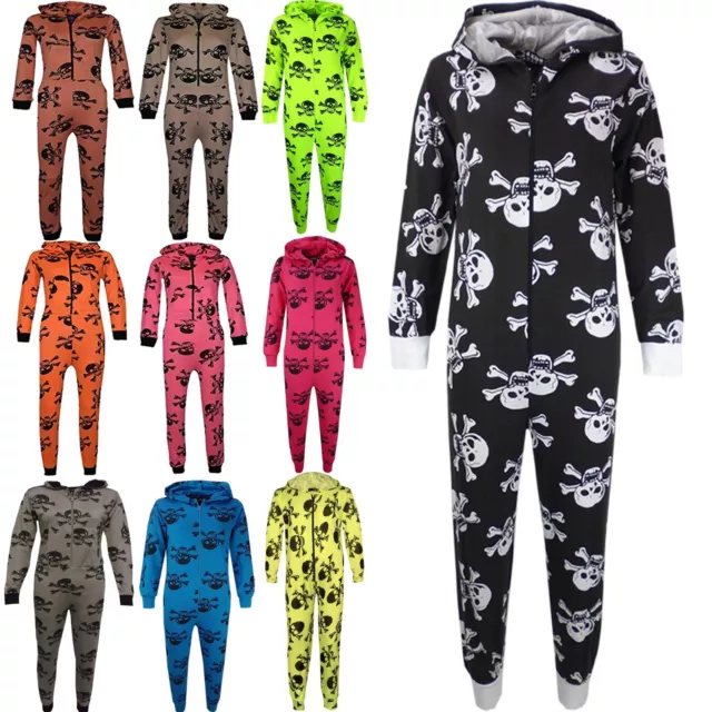 A2Z Onesie One Piece Kids Girls Boys Halloween Print Pyjamas Sleepsuit Costume 2