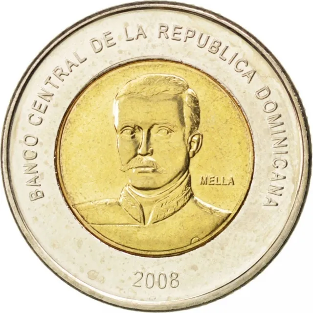 2008 Dominican Republic 10 Pesos Coin Republica Dominicana Moneda Banco Central