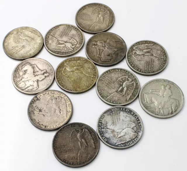 1925 Stone Mountain Silver Half Dollar United States Coins Lot of 12 #C378-4