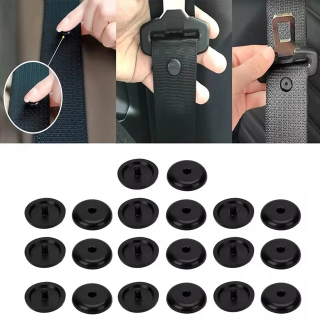 Produktbild von 4x YOU.S Gurtstopper Clip – Schwarzer Kunststoff-Knopf Für Sicherheitsgurte, Universal Einsetzbar