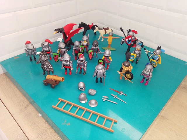 LOT FIGURINE PLAYMOBIL Personnage Chevalier Nain Moyen Age EUR 3,00