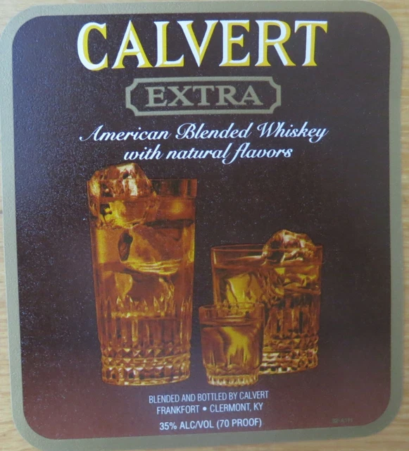 ETICHETTA VINO LIQUORE CALVERT EXTRA American Blended whiskey EUR 3,78