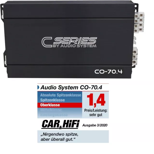 B-Ware Système Audio CO 70.4 4-Kanal Amplificateur Série A/B 440W