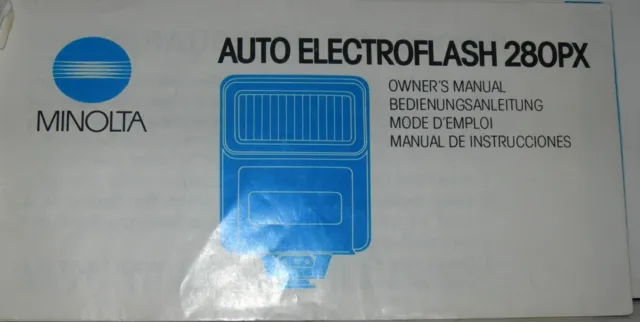 Minolta Auto Electroflash 280Px Owners Manual