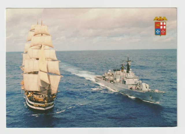 Marina Militare Cartolina Fg N - Nave A. Vespucci E Fregata Classe Maestrale