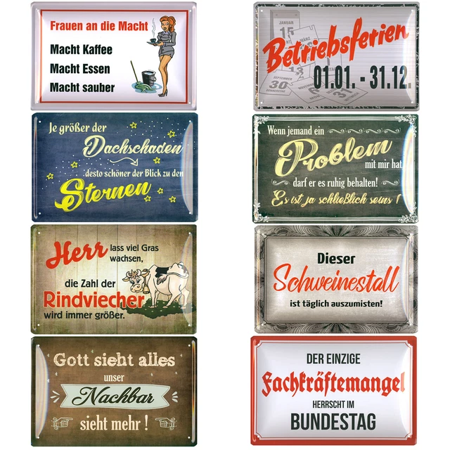 Blechschilder Lustige Spruche Schilder