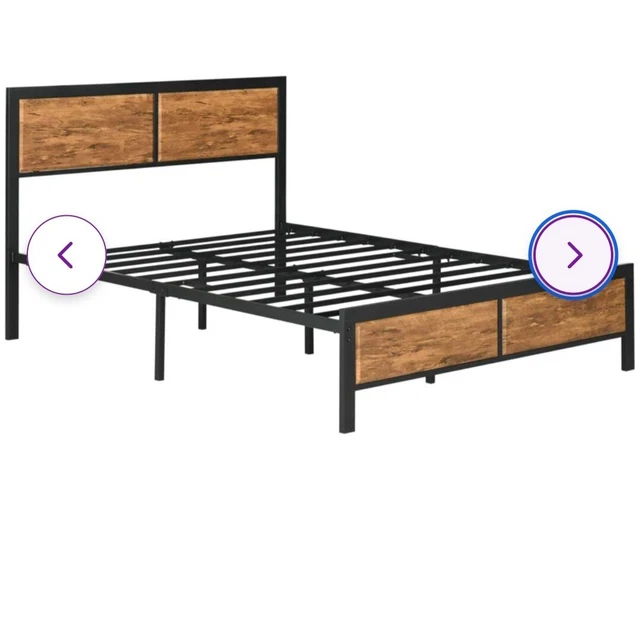 WAYFAIR LAVENDON METAL Bed King Size £148.00 PicClick UK