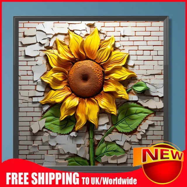 Paint By Numbers Kit DIY Sunflower Hand Oil Art Picture Craft Home Wall Decor