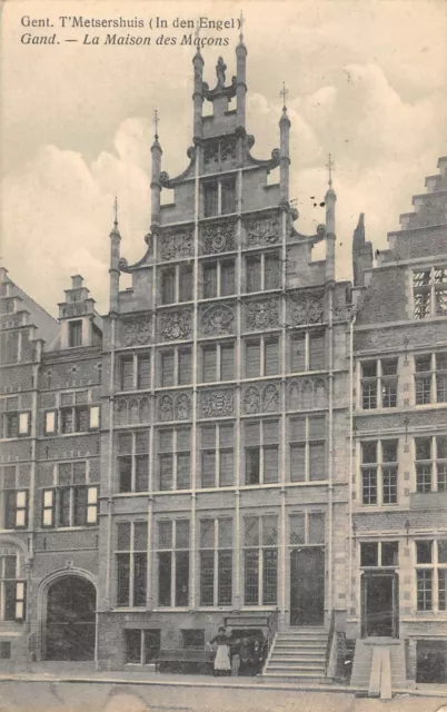 Cpa Belgique Gand Maison Des Macons