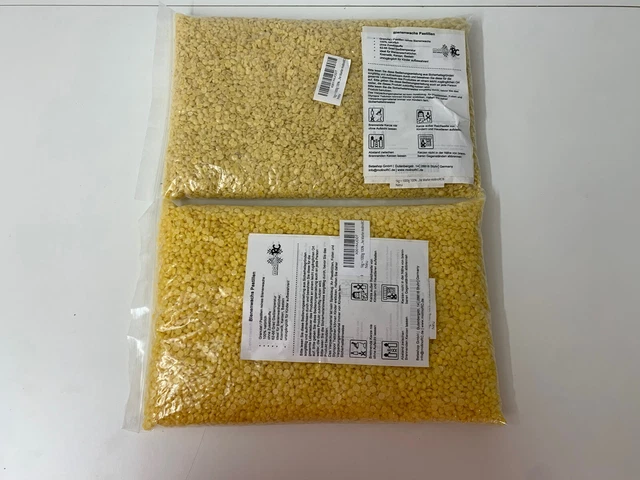2 pastillas de cera de abejas 1000 g molinoRC 100% natural cera de abejas orgánica para cosméticos