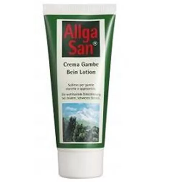 Allga San Crema Gambe - Crema Drenante Gambe, 100ml - Rinfrescante, Sgonfiante e