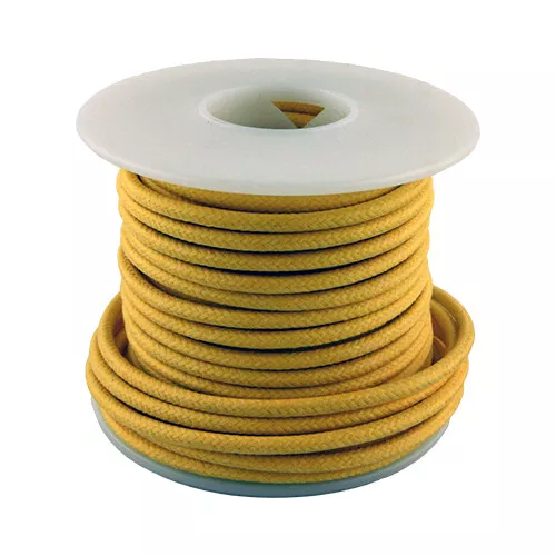20 Gauge Stranded Cloth Wire 1000 Feet, Yellow