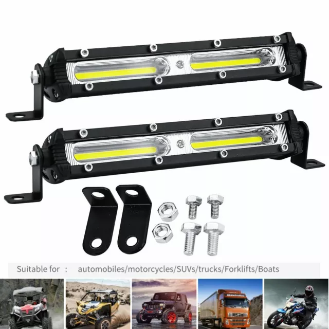 1 Pair - 4 Pairs 6Inch Led Work Light Bar Flood Reverse Fog Lights 4WD