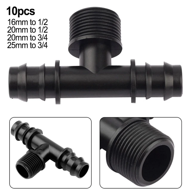 Lot De 2 Connecteurs De Tuyau De Chauffage En Y Pour Voiture - Diamètre Intérieur 20mm - Plastique Noir