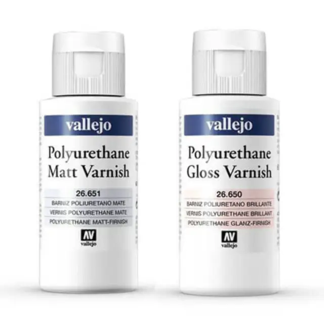 Vallejo Acrylic Colors Highest Pigment Waterbased Polyurethane Varnish 60mL 3