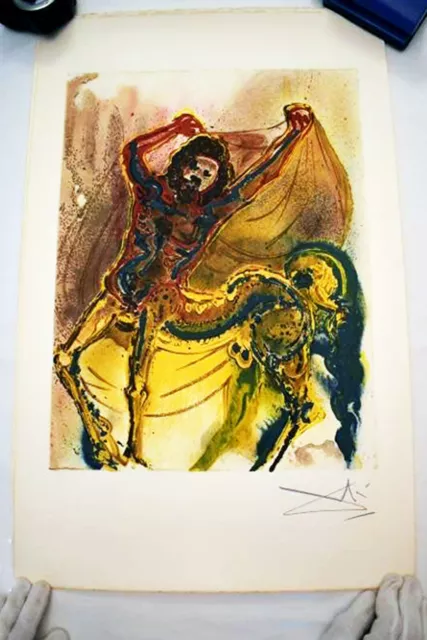 SALVADOR DALÍ " EL CENTAURO DE CRETA " . Litografía firmada