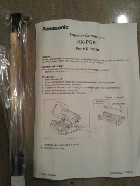 KXPCR1 PANASONIC KX-P-4450 TRANSFER CORONA - (New Old Stock) 2