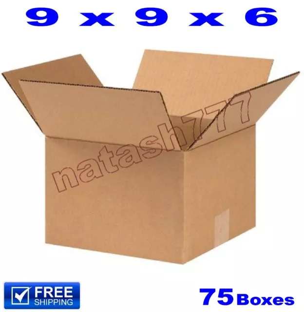 75 - 9x9x6 Cardboard Boxes 32ECT Mailing Packing Shipping Corrugated Carton
