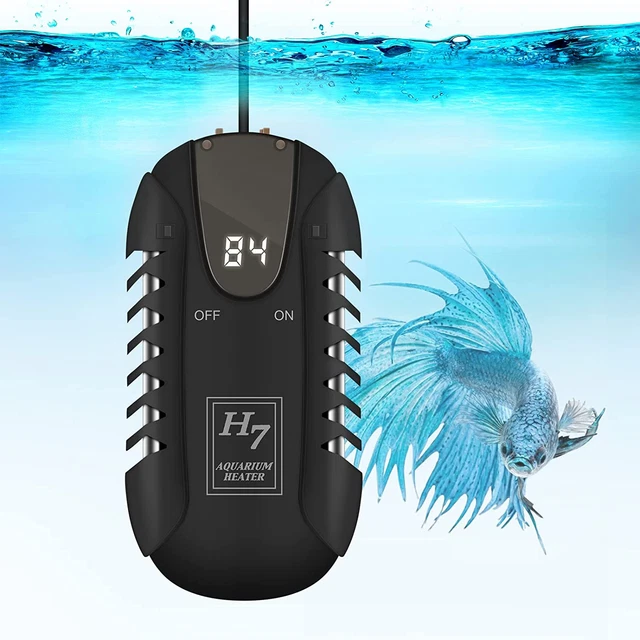 Small Submersible Aquarium Heater, Betta Fish Tank Heater with Electroni