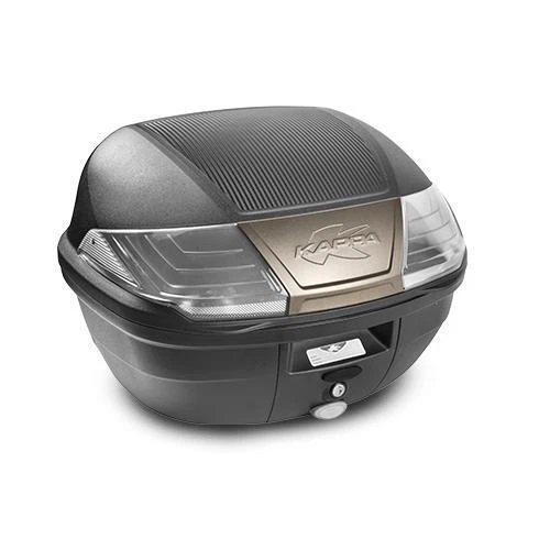 Kappa K400N custodia superiore monolock 40 litri - nera con riflettori affumicati