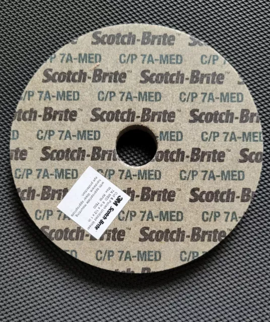 1 Each 3M Scotch-Brite 6" x 1/2" x 1" 7A Medium Unitized Wheel #03752