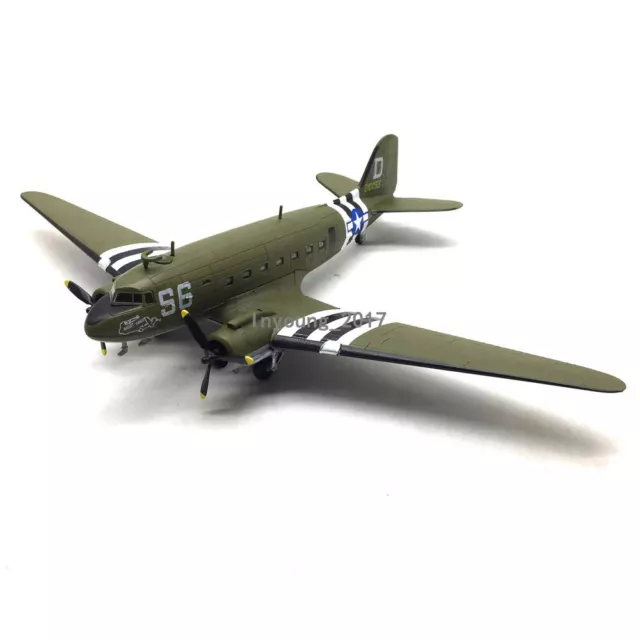 1:100 1940 WWII Douglas C-47 Transport Flugzeug Kampfflugzeug Die Cast Modell