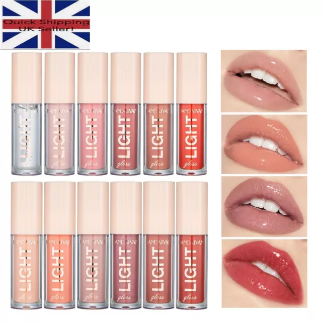 12 Colours Mirror Pearl Lip Gloss Waterproof Long Lasting Moisturizing Lipstick