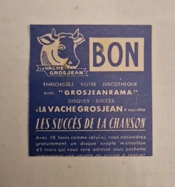 Rare Bon La Vache Serieuse Fromage Publicitaire  Ancien Vintage