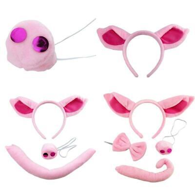 Pig Animal Headdress Dress Up Accessories Pink Piggy Head Hoop Set Cosplay Props