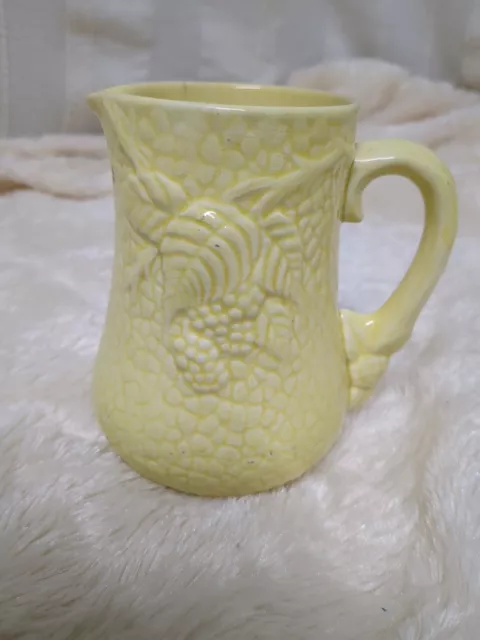 Vintage Wade Pale Yellow Bramble Berries Design Pouring Jug Pitcher